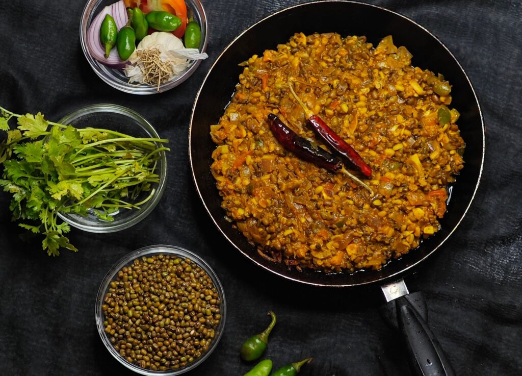20 Easy Healthy Indian Dinner Recipes for Busy Days moong sprouts curry recipe