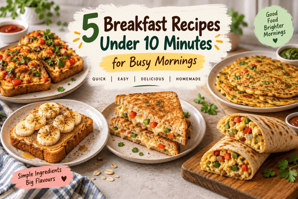 breakfast recipes under 10 minutes